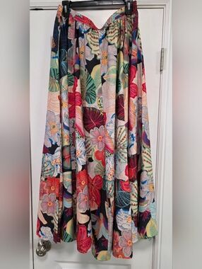 Calypso St. Barth Floral Maxi Skirt Size XL New With Tags